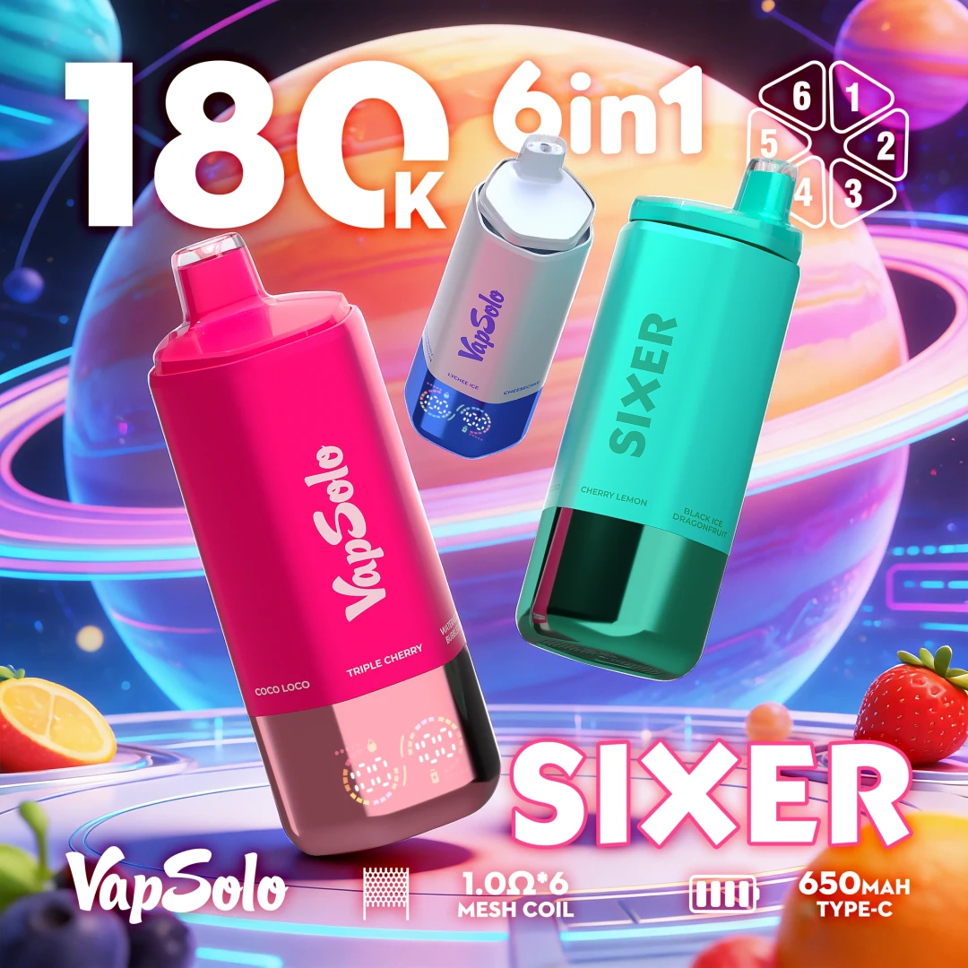 Vapsolo Sixer 180K teszt, vélemények és felhasználói tapasztalatok – 6 az 1-ben eldobható vape, hat különböző ízzel
